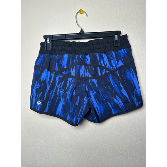 Lululemon Tracker Short III *4-way Stretch blue black sz 4 - Picture 6 of 10